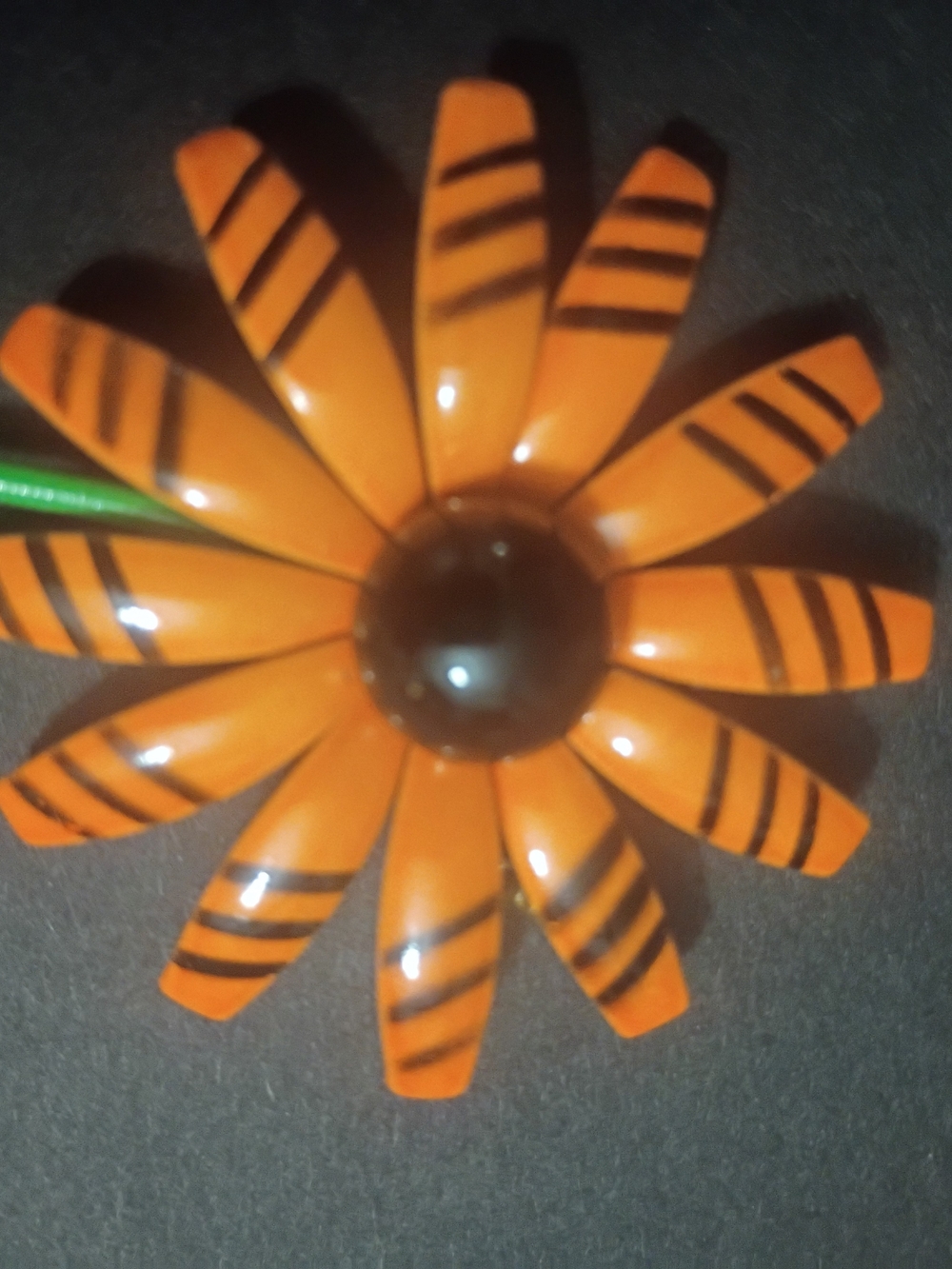 Vintage Enamel Flower Power Brooch Mid Century Estate